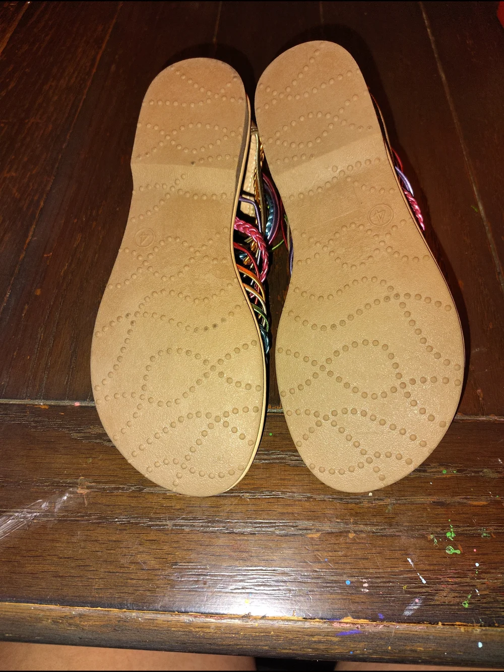 Kids Multicolor Metalic Sz. 4 Strappy Gladiator Sandals NWOT